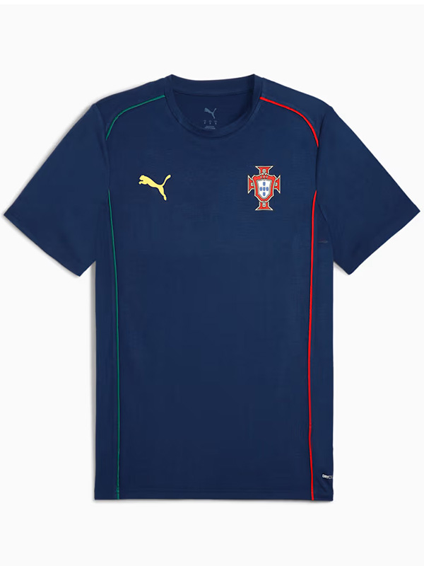 Portugal t-shirt décontracté pour adulte uniforme d'entraînement bleu marine spécial vêtements de sport de football pour hommes hauts de football chemise de sport 2025-2026